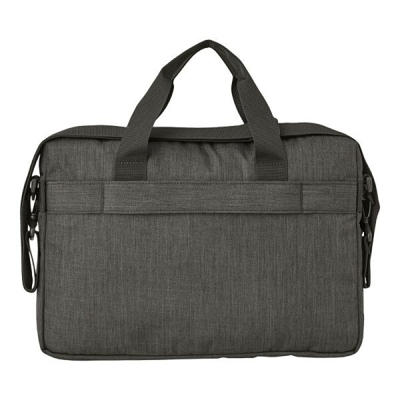 Men\'s Caterpillar B. Holt Slim Briefcase Bags Black | 489107-CJE