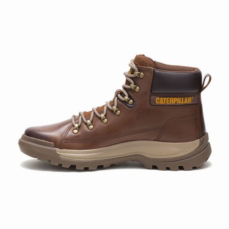 Men's Caterpillar Brawn Boots Dark / Brown | 641890-LRH