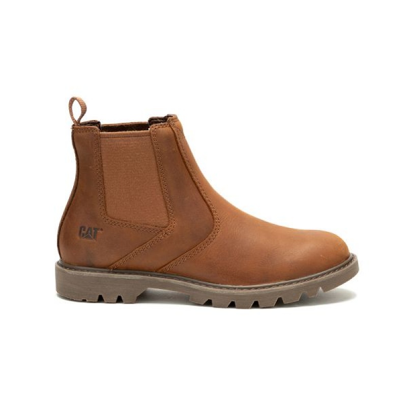 Men's Caterpillar Bruiser Chelsea Boots Brown | 018579-LJE