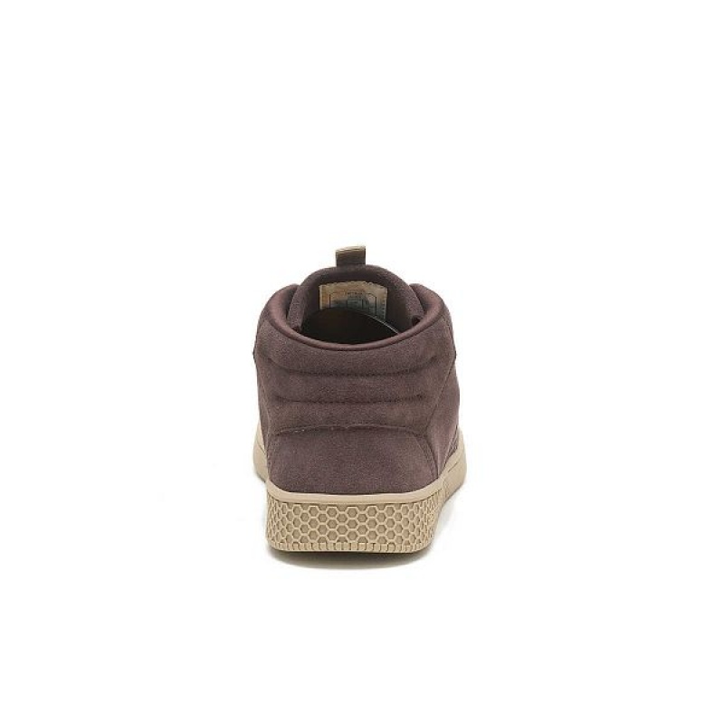 Men's Caterpillar CODE Pause Mid Sneakers Coffee | 356092-PZN