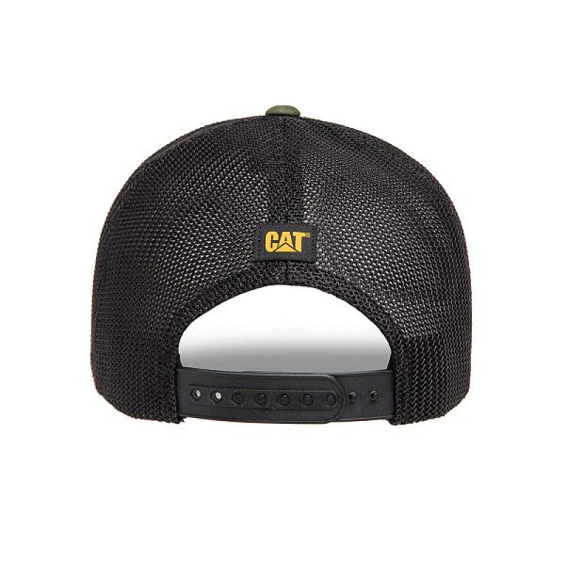 Men's Caterpillar Cat Equipment 110 Caps Green / Black | 917285-ZJY