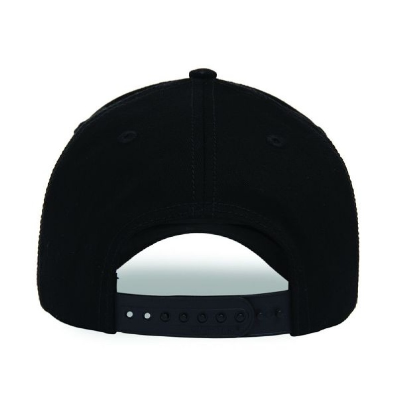 Men's Caterpillar Cat Logo Silicone Patch Hats Black | 702653-GAF