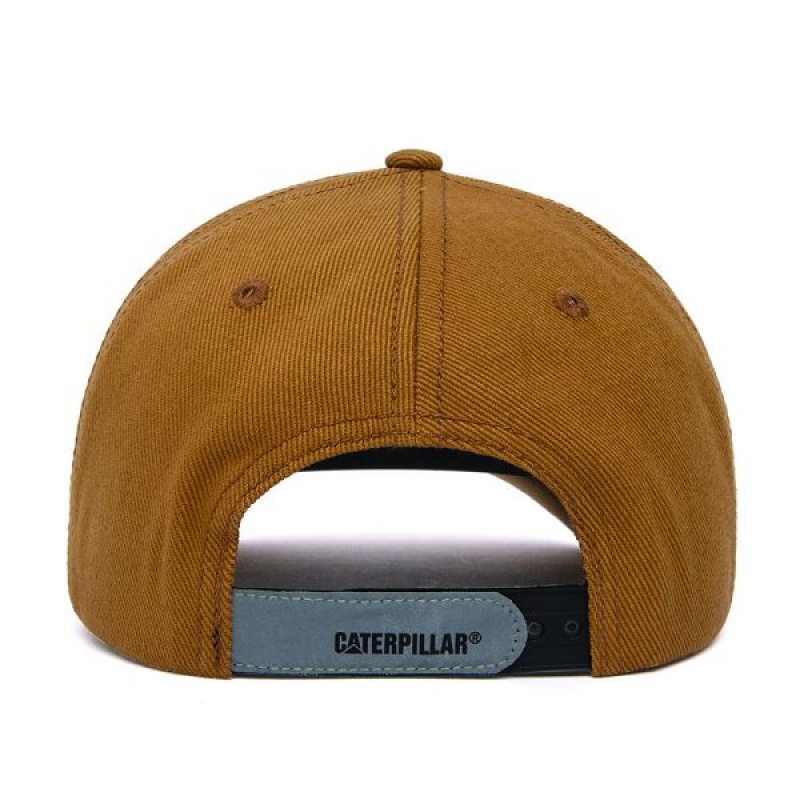 Men's Caterpillar Caterpillar Reflective Patch Hats Brown | 609278-RWY