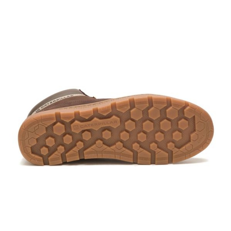 Men's Caterpillar Cite Sneakers Coffee | 528094-KOQ