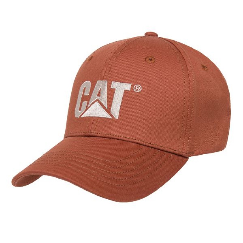 Men\'s Caterpillar Classic Logo Hats Brown | 087654-JLV