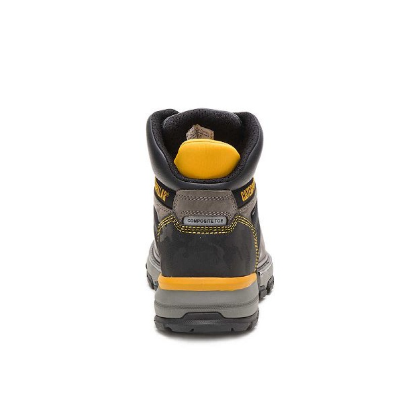 Men's Caterpillar Excavator Superlite Waterproof Carbon Composite Toe Work Boots Blue / Grey | 345901-GDL