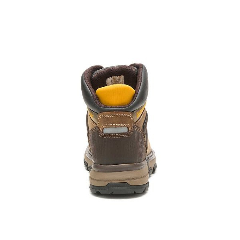 Men's Caterpillar Excavator Superlite Waterproof Soft Toe Work Boots Dark / Beige | 842910-TCM