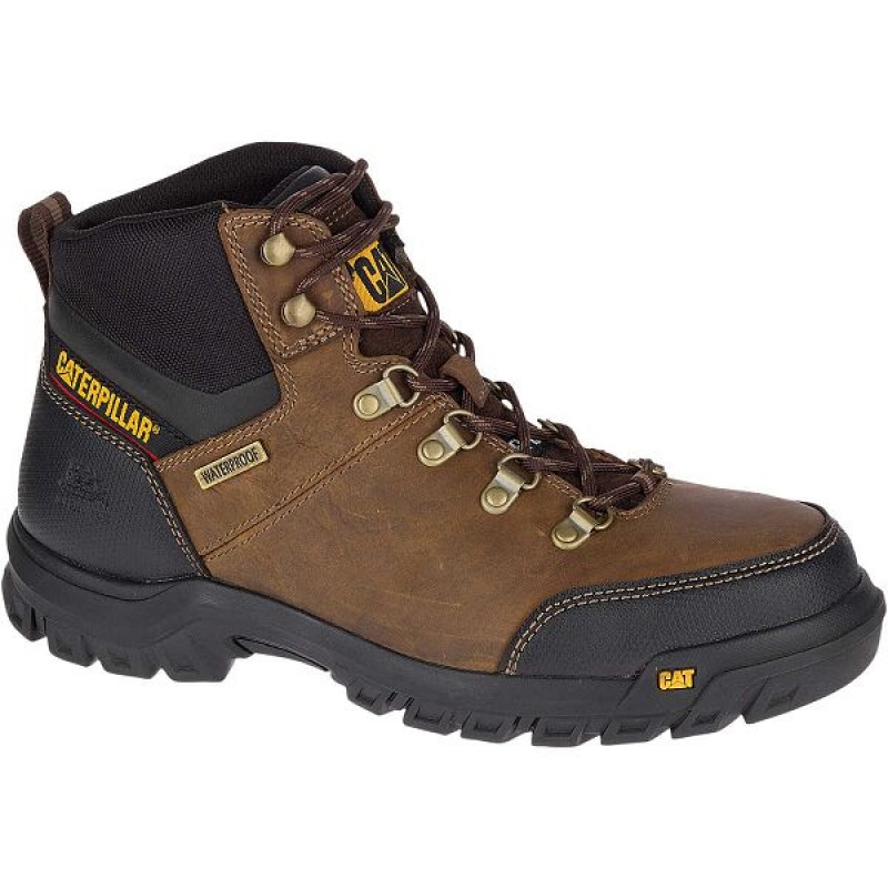 Men's Caterpillar Framework S3 WR HRO SRA Steel Toe Work Boots Brown | 134206-VOE