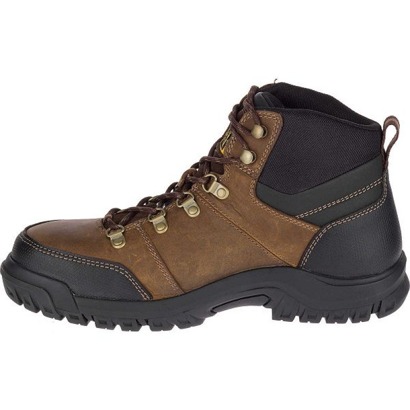 Men's Caterpillar Framework S3 WR HRO SRA Steel Toe Work Boots Brown | 134206-VOE