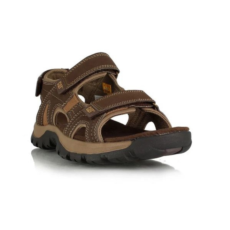 Men\'s Caterpillar Giles Sandals Brown | 740195-FGP