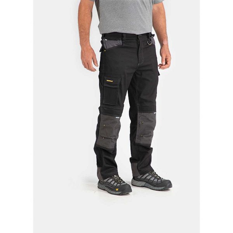 Men's Caterpillar H2O Defender Pants Black | 582401-HPI