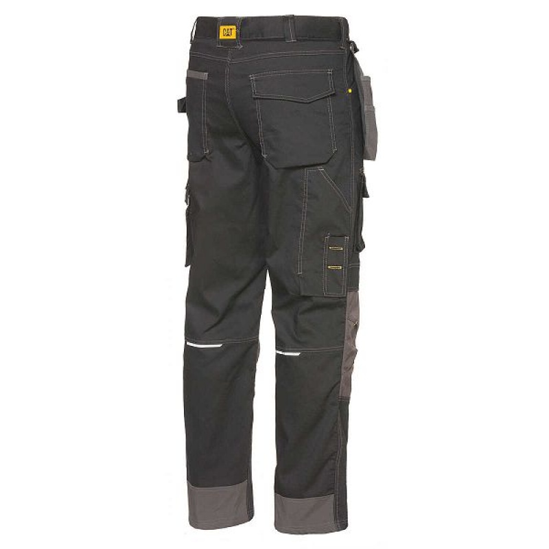 Men's Caterpillar H2O Defender Pants Black | 582401-HPI