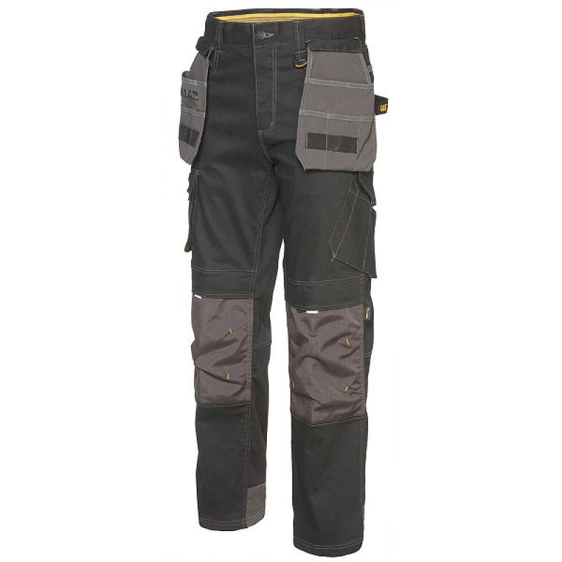 Men\'s Caterpillar H2O Defender Pants Black | 582401-HPI