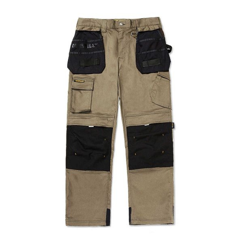 Men's Caterpillar H2O Defender Pants Dark / Brown | 572184-UWI