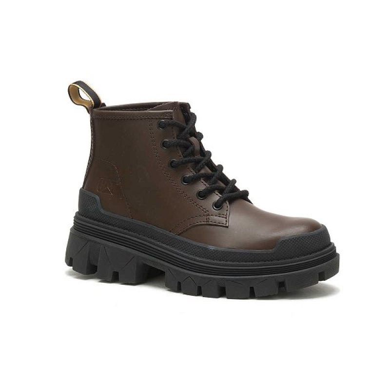 Men's Caterpillar Hardwear Mid Boots Chocolate / Brown | 967120-UWE