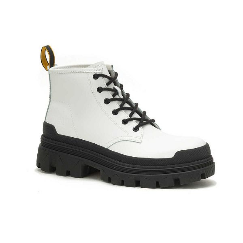 Men's Caterpillar Hardwear Mid Boots White | 079162-RFL