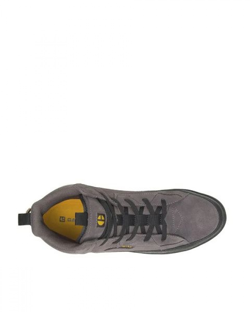 Men's Caterpillar Hex Hi Utility Sneakers Grey / Black | 639472-MSD