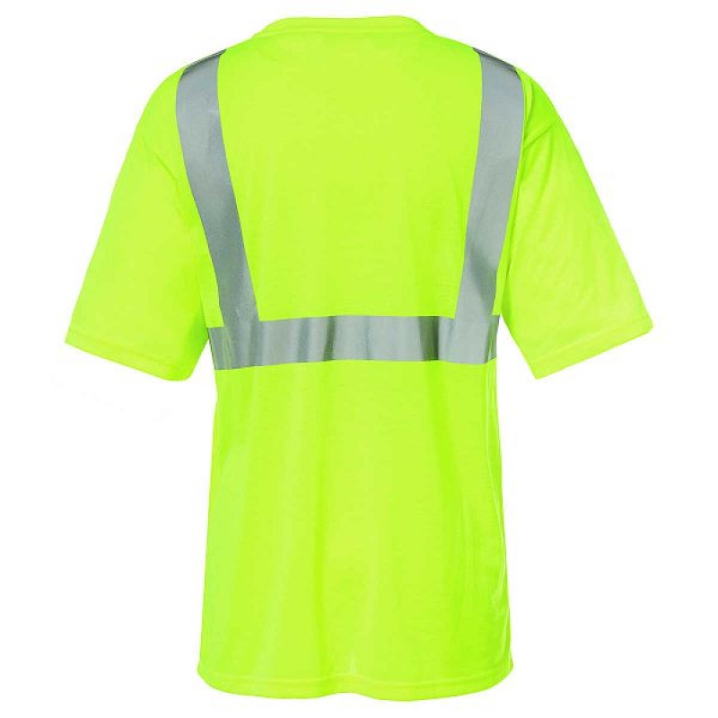 Men's Caterpillar Hi-Vis Tee T-Shirt Yellow | 652198-CYK