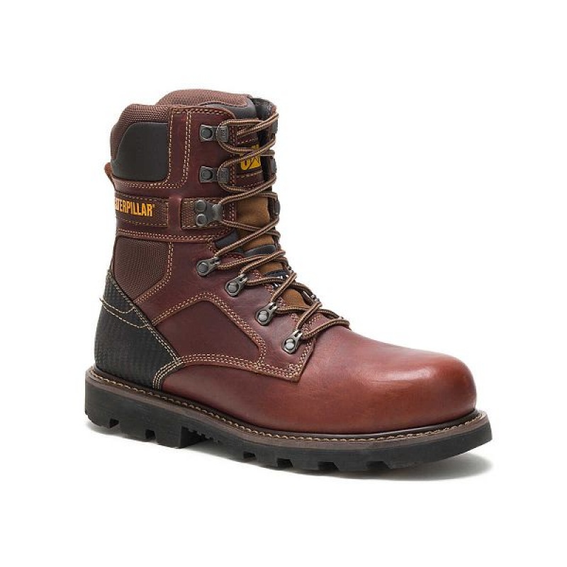 Men's Caterpillar Indiana 2.0 Steel Toe Work Boots Brown | 120369-CPK