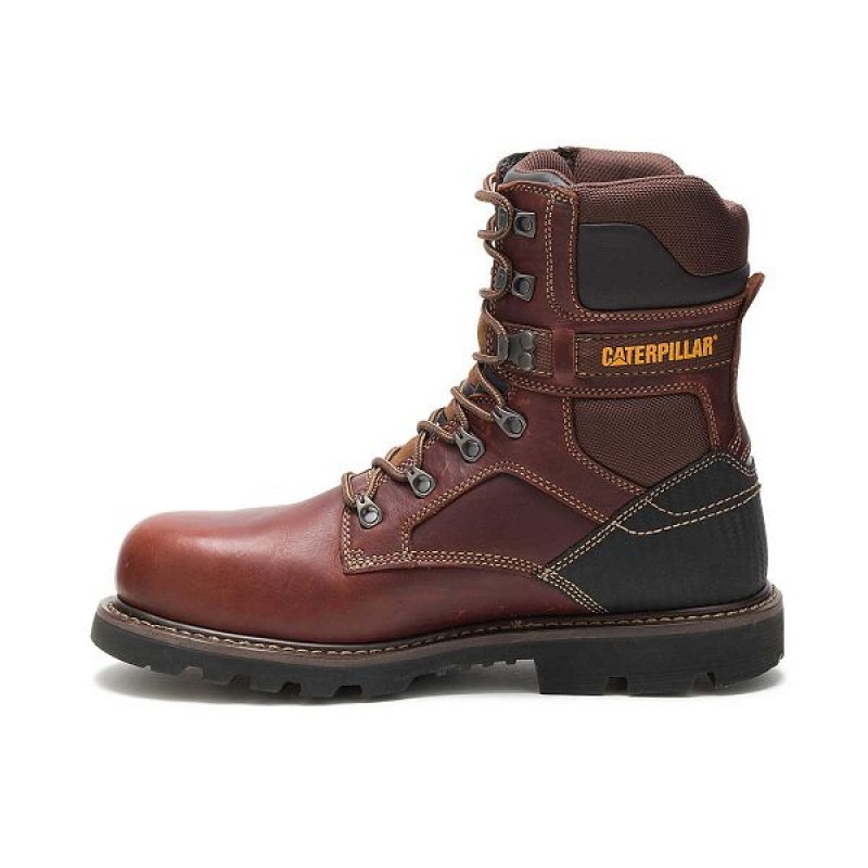 Men's Caterpillar Indiana 2.0 Steel Toe Work Boots Brown | 120369-CPK