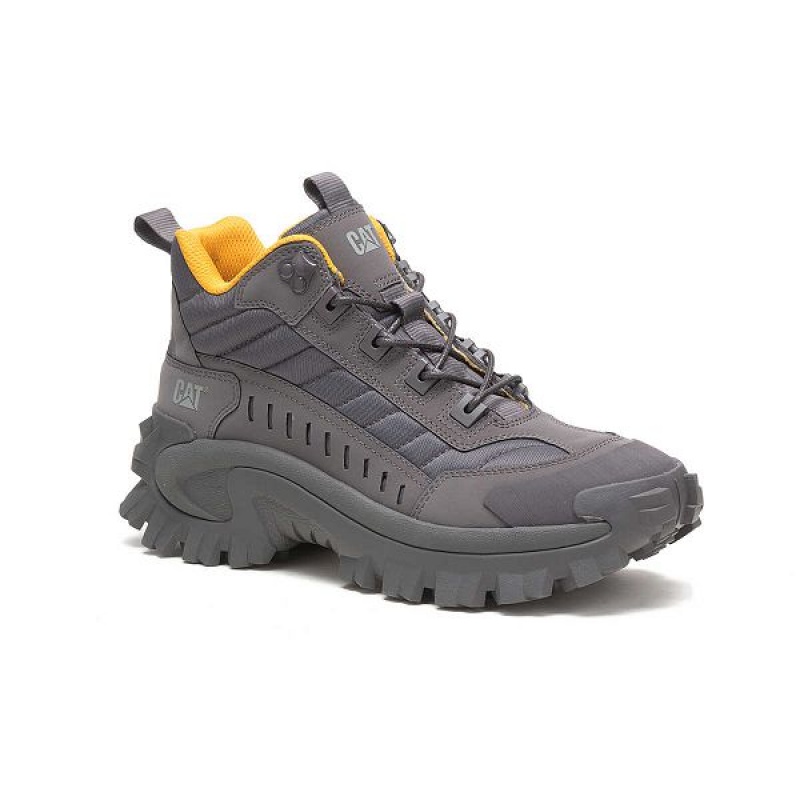 Men's Caterpillar Intruder Mid Sneakers Grey | 948370-HSV