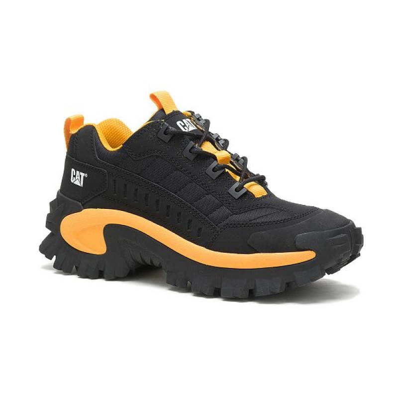 Men's Caterpillar Intruder Sneakers Black / Yellow | 132796-SJR