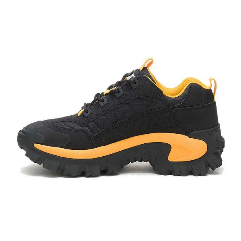 Men's Caterpillar Intruder Sneakers Black / Yellow | 132796-SJR