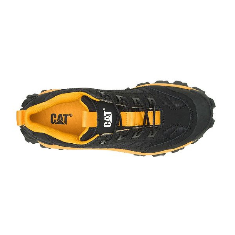 Men's Caterpillar Intruder Sneakers Black / Yellow | 132796-SJR