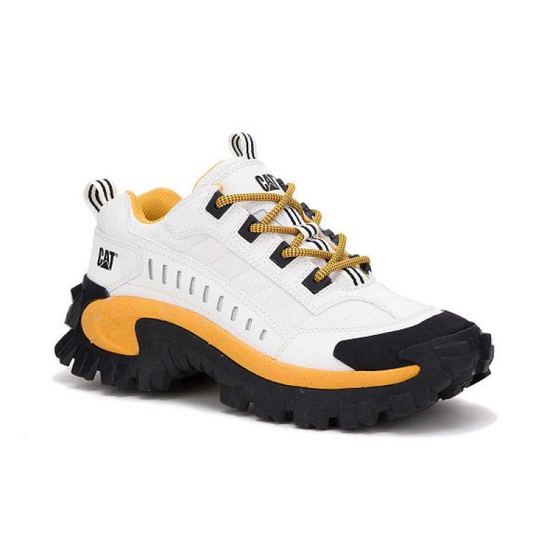 Men's Caterpillar Intruder Sneakers White / Yellow | 140379-KLZ