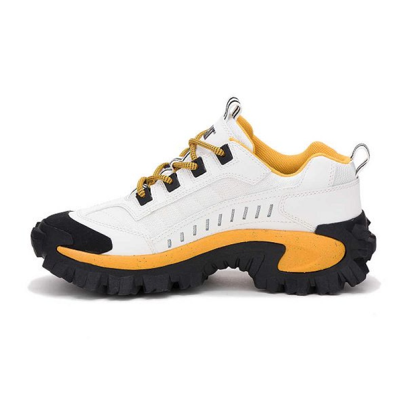 Men's Caterpillar Intruder Sneakers White / Yellow | 140379-KLZ