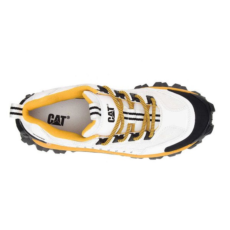 Men's Caterpillar Intruder Sneakers White / Yellow | 140379-KLZ