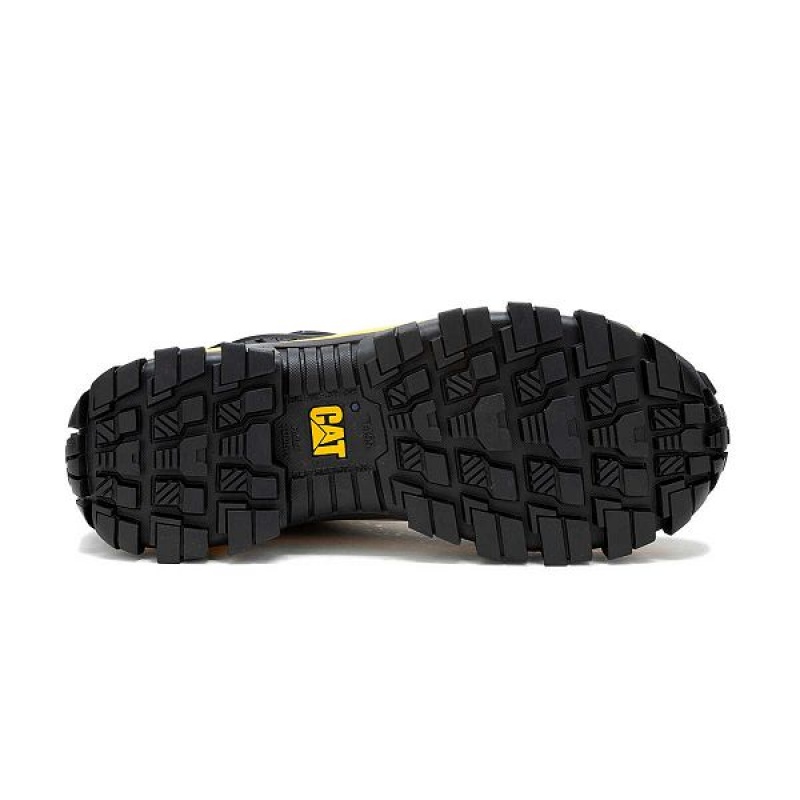 Men's Caterpillar Invader Mecha Composite Toe Work Shoes Black / Yellow | 691230-LXM