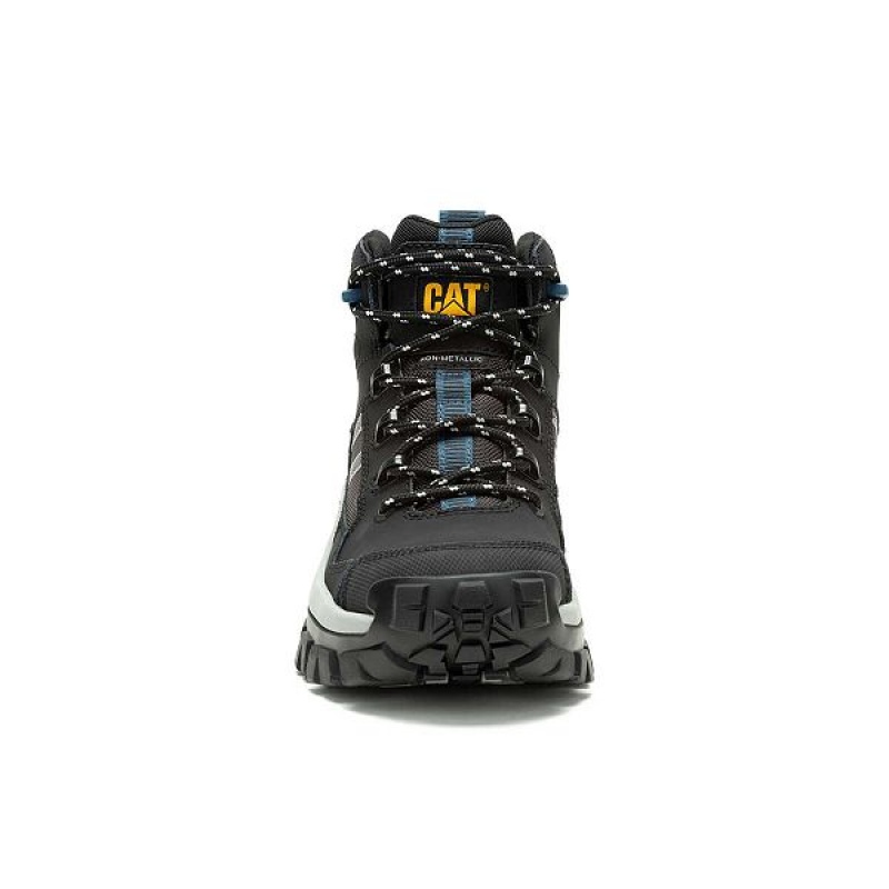 Men's Caterpillar Invader Mid Vent Composite Toe Work Boots Black | 589362-PYR