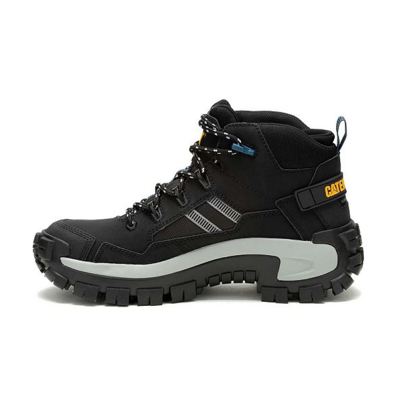 Men's Caterpillar Invader Mid Vent Composite Toe Work Boots Black | 589362-PYR