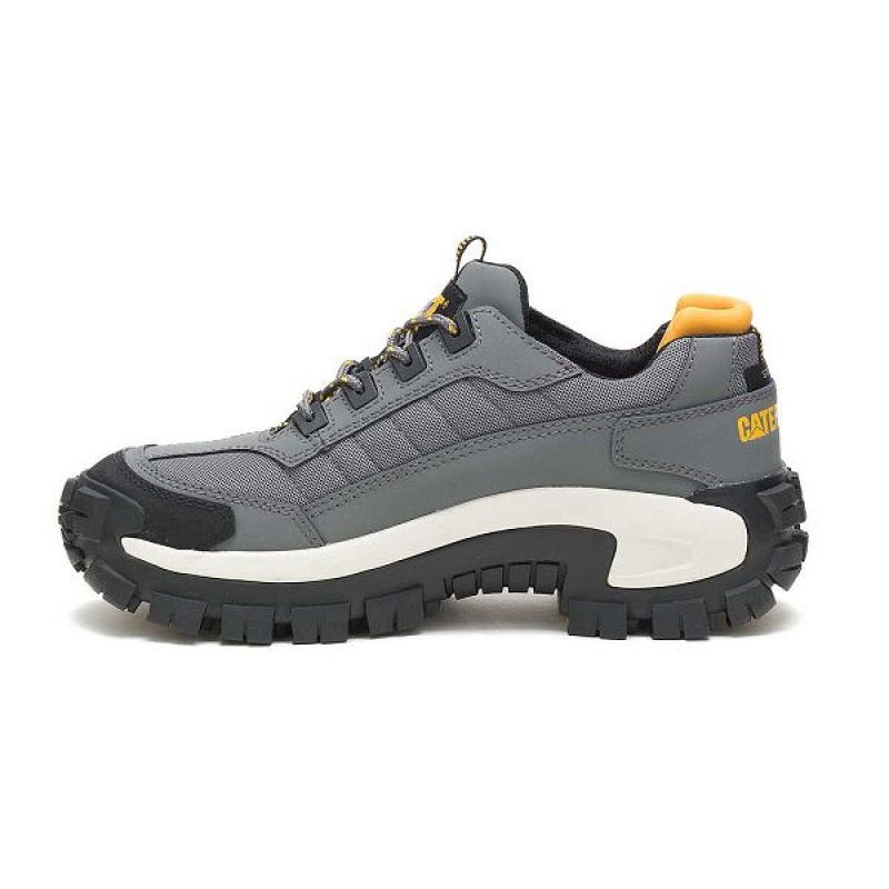 Men's Caterpillar Invader Steel Toe Work Shoes Grey | 743096-MPH