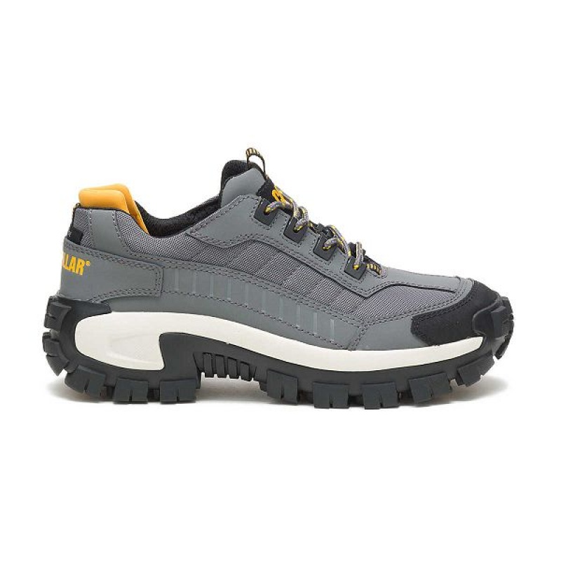 Men\'s Caterpillar Invader Steel Toe Work Shoes Grey | 743096-MPH