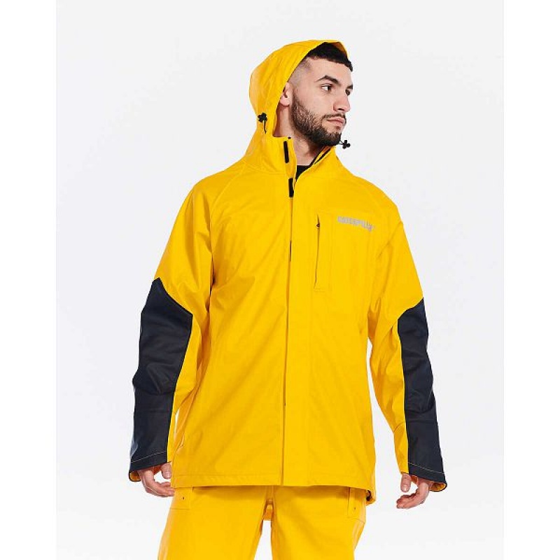 Men's Caterpillar Longshore Jackets Yellow | 498203-ZVM