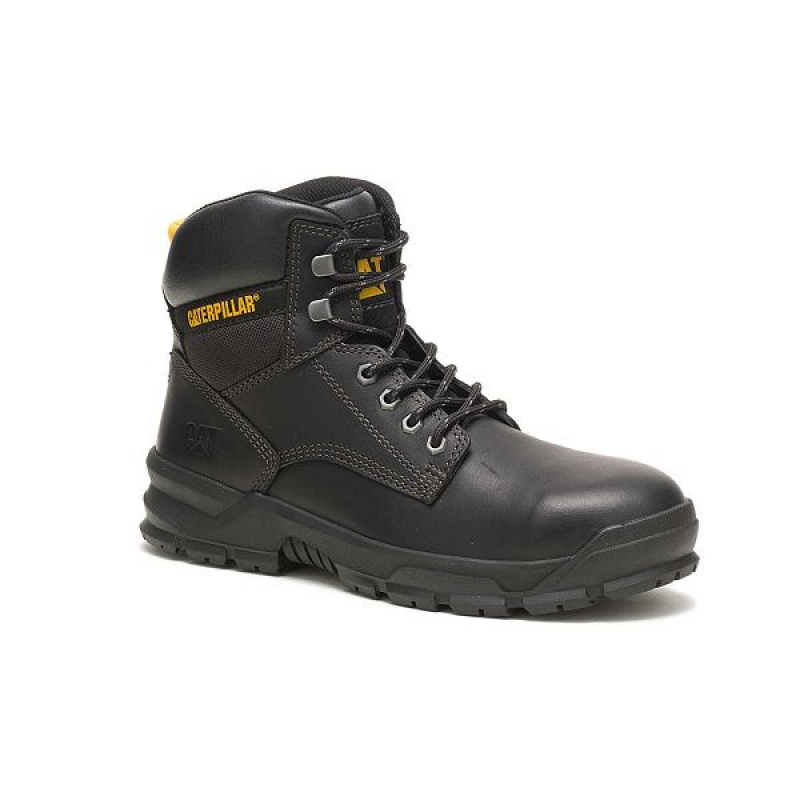 Men's Caterpillar Mobilize Alloy Toe Work Boots Black | 814932-MQC