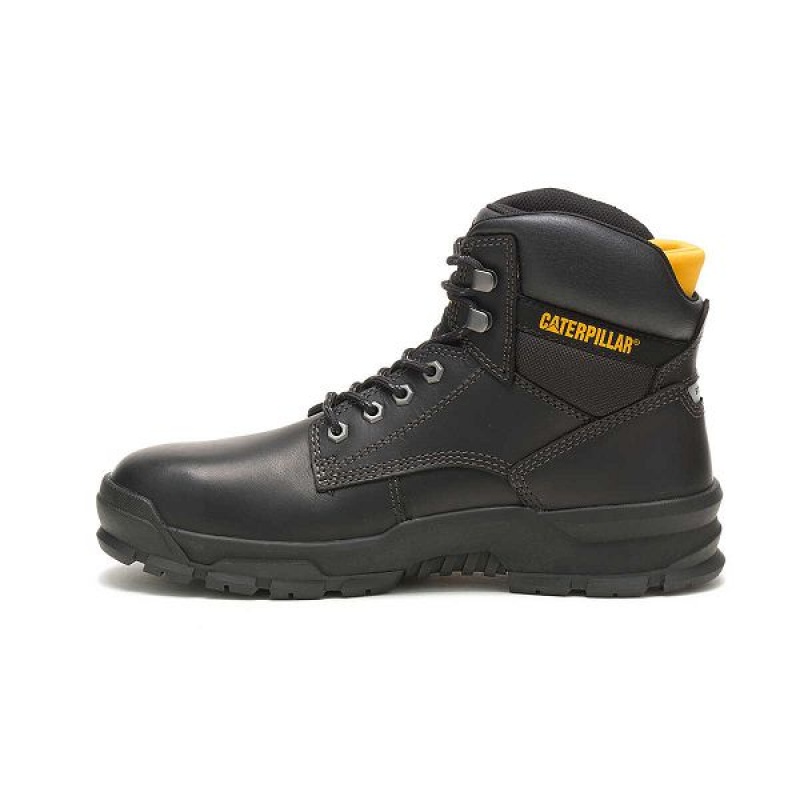 Men's Caterpillar Mobilize Alloy Toe Work Boots Black | 814932-MQC