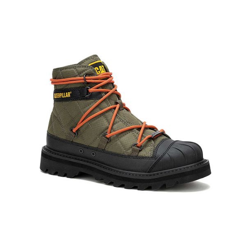 Men's Caterpillar Omaha Alt Lace Boots Olive | 129370-XOK