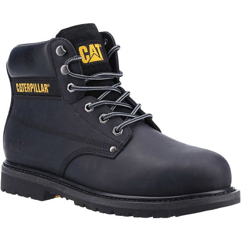 Men's Caterpillar Powerplant ST HRO SRA Work Boots Black | 516397-TWY