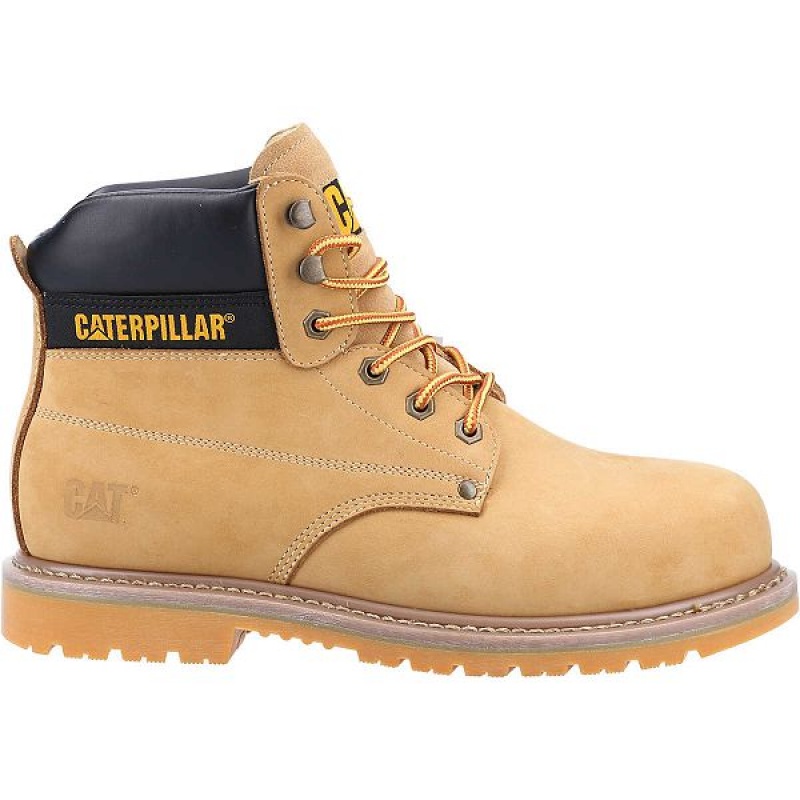 Men\'s Caterpillar Powerplant ST HRO SRA Work Boots Brown | 287034-TEP