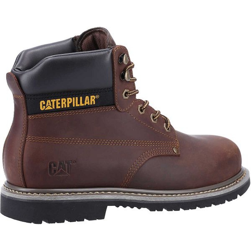 Men's Caterpillar Powerplant ST HRO SRA Work Boots Brown | 384560-FRA