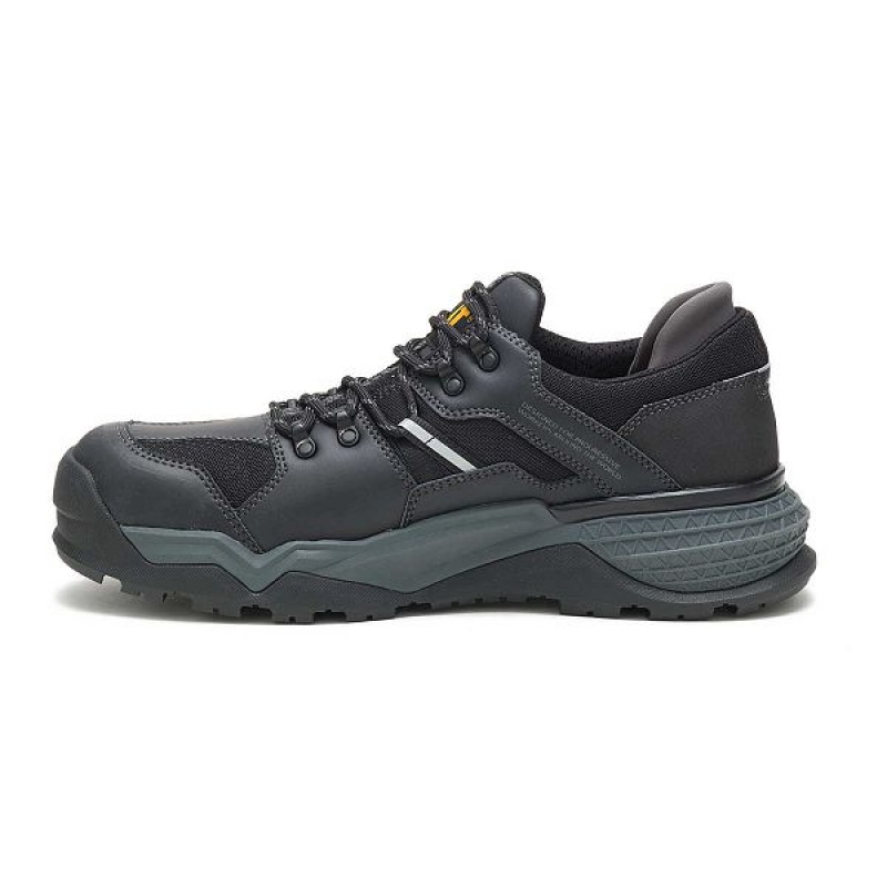 Men's Caterpillar Provoke Lo Waterproof Alloy Toe Work Shoes Black | 207368-LPK