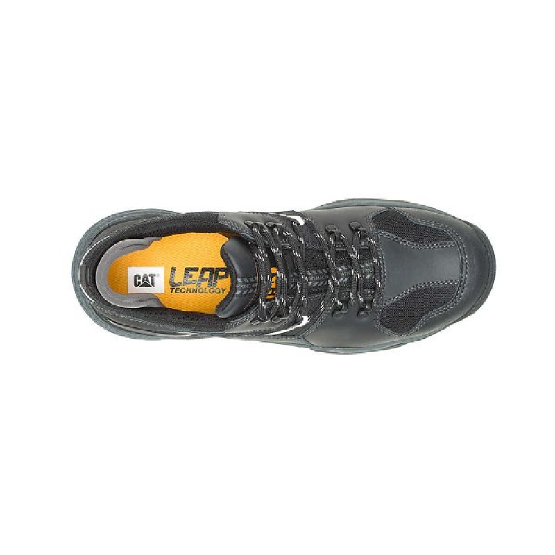 Men's Caterpillar Provoke Lo Waterproof Alloy Toe Work Shoes Black | 207368-LPK