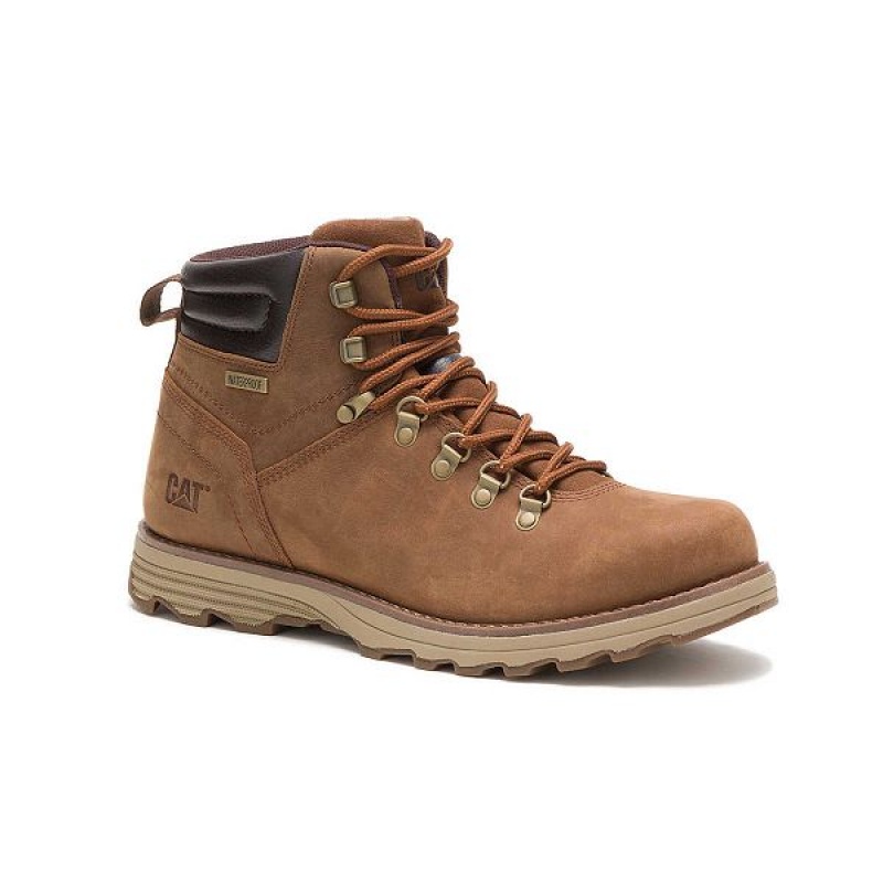 Men's Caterpillar Sire Waterproof Boots Brown | 196548-CEQ