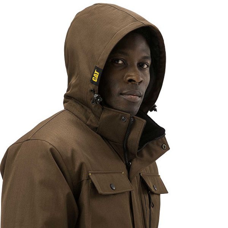 Men's Caterpillar Stealth Insulated Jackets Brown | 268793-LGP