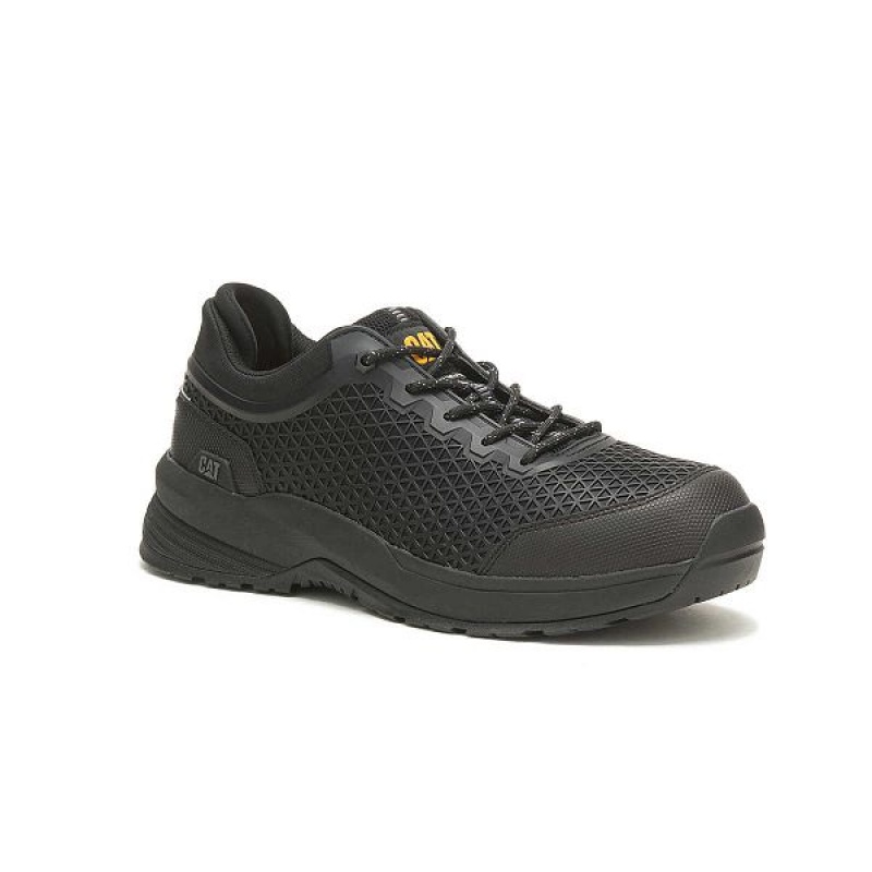 Men's Caterpillar Streamline 2.0 Composite Toe Work Shoes Black | 683159-HLK