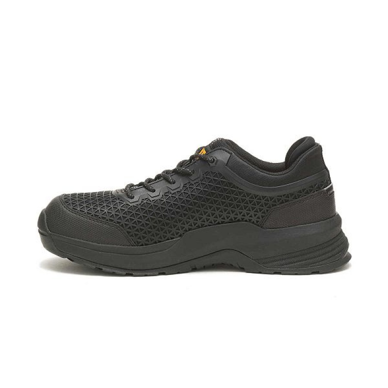 Men's Caterpillar Streamline 2.0 Composite Toe Work Shoes Black | 683159-HLK