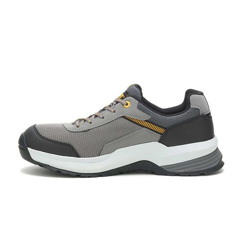 Men's Caterpillar Streamline 2.0 Mesh Composite Toe Work Shoes Grey | 379514-ING